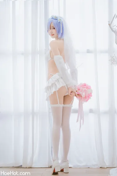 [木绵绵OwO] 蕾姆婚纱 nude cosplay leaked 128294