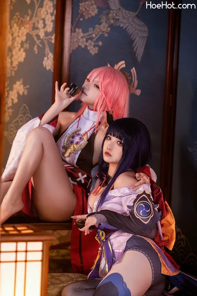 伊喵君_Nya NO.007 伊喵君_Nya &amp; JingSan - 《原神-鸣神双人》 八重&amp;雷神 双倍快乐 nude cosplay leaked 333767