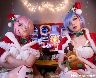 Blondelashes19 - Ram &amp; Rem XMAS nude cosplay leaked 213574