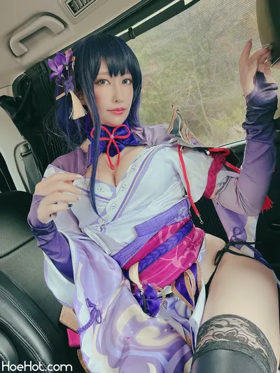 [Ringo Mitsuki] 車内で💜エロランジェリーの原神⚡️雷電将軍💜 nude cosplay leaked 563335