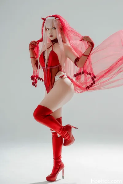 Sayo Momo - Zero Two Wedding Dress nude cosplay leaked 450031