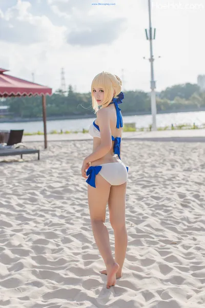 [秋山AkI] 水着弓SABER nude cosplay leaked 225216