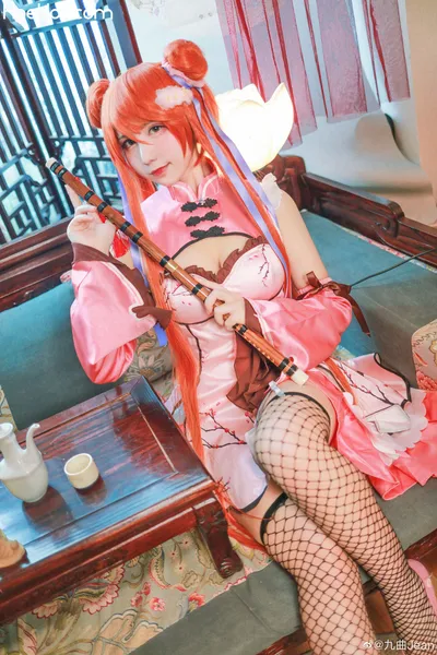 [九曲Jean] 森蚺 from 明日方舟 | 春梅 from 艶娘幻夢譚 nude cosplay leaked 603654