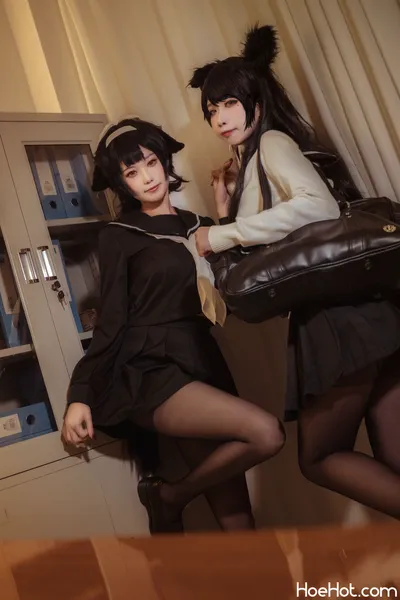 Sadako Momo - Atago &amp; Takao School Uniform nude cosplay leaked 434176