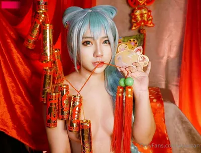 Aokotan - Miku china dress nude cosplay leaked 12033