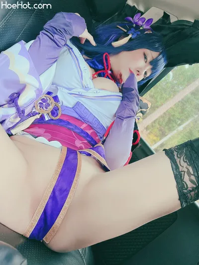 [Ringo Mitsuki] 車内で💜エロランジェリーの原神⚡️雷電将軍💜 nude cosplay leaked 563358