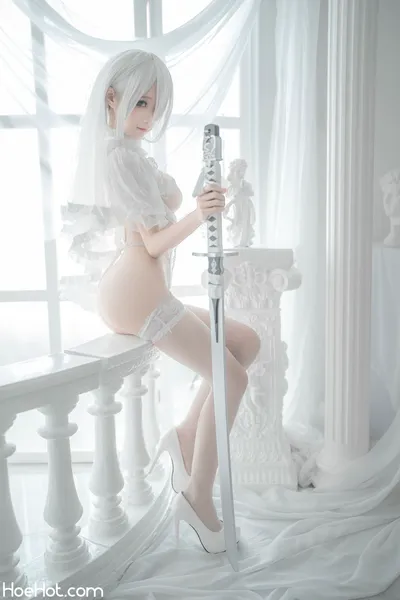 蠢沫沫 - 2B 白婚纱 nude cosplay leaked 566771