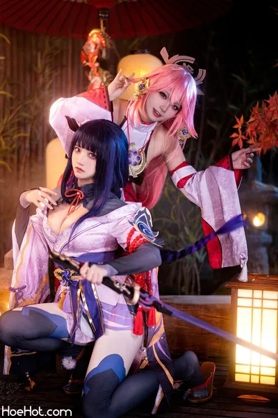 伊喵君_Nya NO.007 伊喵君_Nya &amp; JingSan - 《原神-鸣神双人》 八重&amp;雷神 双倍快乐 nude cosplay leaked 333766