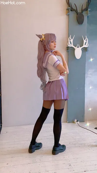 Shirogane-Sama - Keqing School Uniform nude cosplay leaked 312129