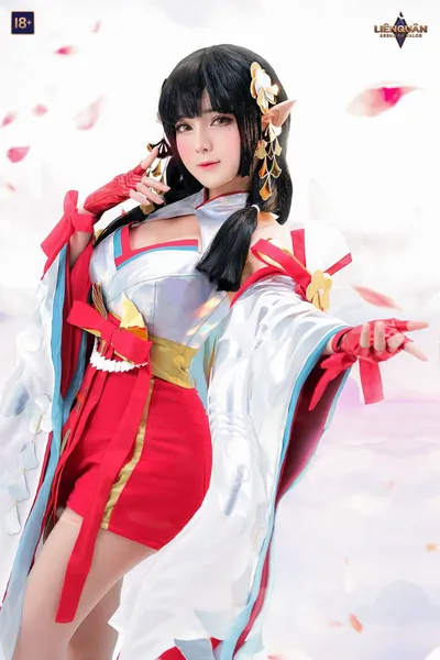 Arena of Valor Cosplay Fox Shrine Maiden Tel&#039;Annas nude cosplay leaked 60951