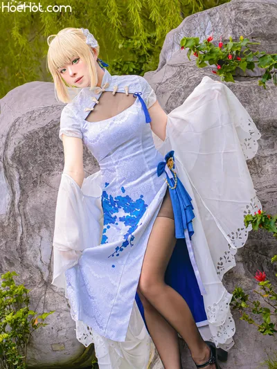 RitheCosplay - Saber Chinese dress nude cosplay leaked 308564