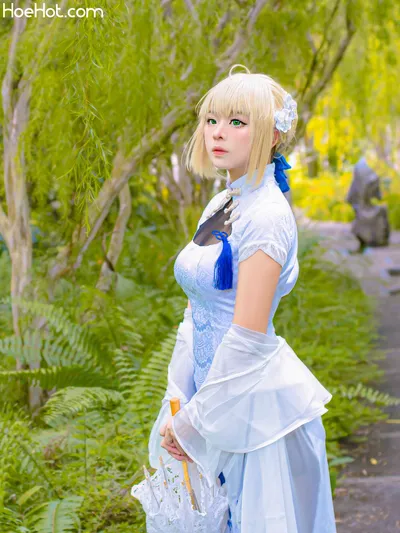 RitheCosplay - Saber Chinese dress nude cosplay leaked 308559