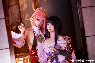 伊喵君_Nya NO.007 伊喵君_Nya &amp; JingSan - 《原神-鸣神双人》 八重&amp;雷神 双倍快乐 nude cosplay leaked 333776