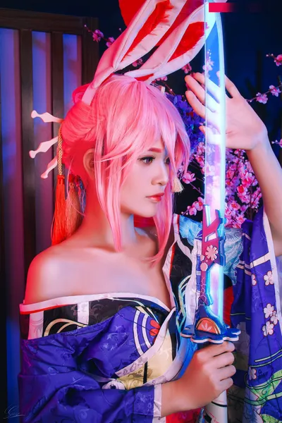 Azami - Yae Sakura nude cosplay leaked 9927