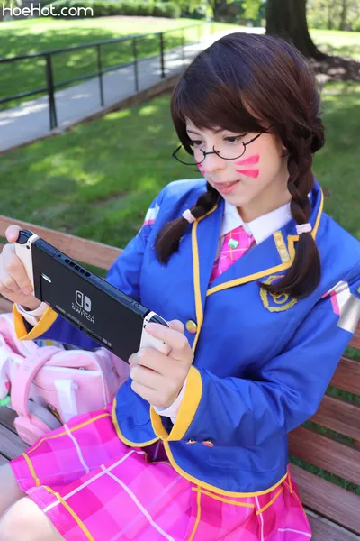 Melondoki - D.Va schoolgirl nude cosplay leaked 283201