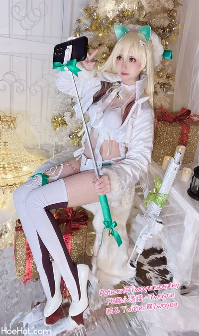 Twoyun cosplay / NIKKE Christmas Rupee nude cosplay leaked 364741