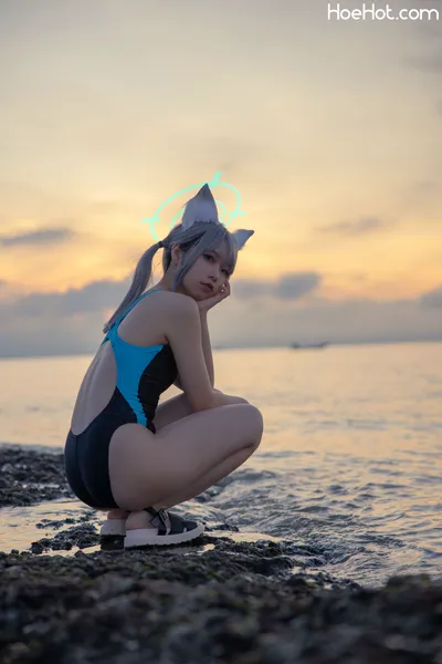 G44不会受伤 - Shiroko Sunaookami Swimsuit nude cosplay leaked 333721