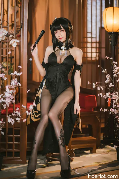 Tomoyo酱-碧蓝航线-镇海旗袍azur lanechen haif:big breastsf:high heelsf:makeupf:pantyhosenon-nude nude cosplay leaked 58413