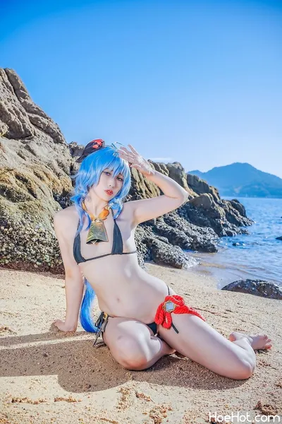 [Glossy Rabbit (艶兎)] 海の日の甘雨バーバラとちょびっとモナ! (原神) nude cosplay leaked 377289