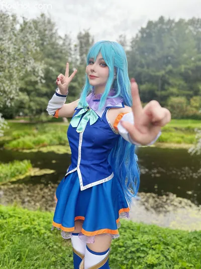 tsukides - aqua nude cosplay leaked 139611