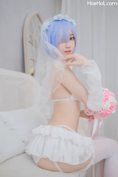 [木绵绵OwO] 蕾姆婚纱 nude cosplay leaked 128282