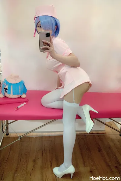 Nickycoser - Rem nurse nude cosplay leaked 558230