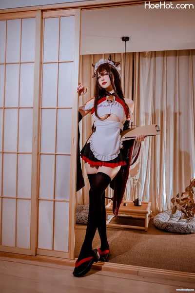 [二佐Nisa] 碧蓝樫野女仆 Azur Lane Kashino Maid nude cosplay leaked 199774