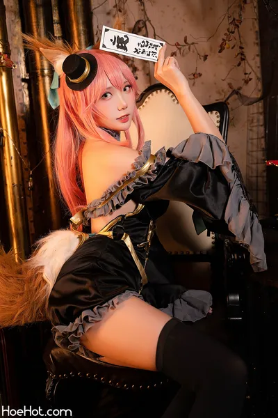 瓜希酱 - 玉藻前 漆黑魔术服 nude cosplay leaked 329432