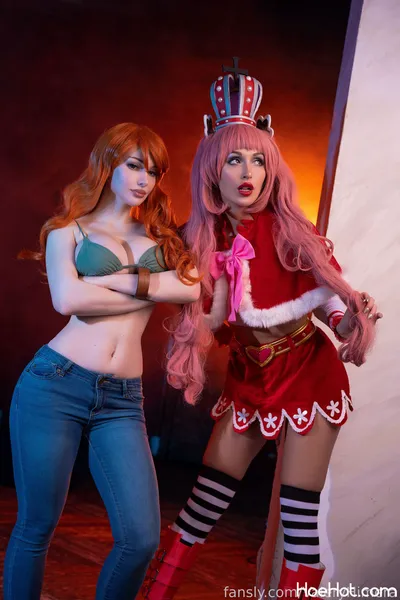 Amber Hallibell &amp; Lera Himera - Perona &amp; Nami nude cosplay leaked 317647