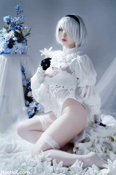 半半子 – Automataヨルハ二号B型 白いドレス nude cosplay leaked 120697