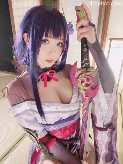 [霜月しも] 雷電将軍 nude cosplay leaked 379521