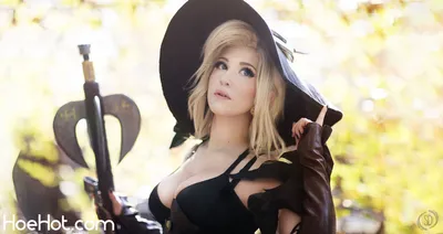 Tina Kinz - Witch Mercy nude cosplay leaked 376395