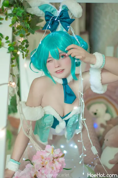 Saya Scarlet - Hatsune Miku BiCute Bunnies White nude cosplay leaked 572918