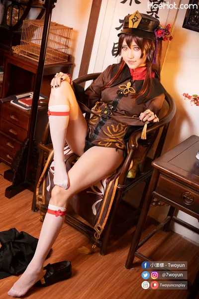 Twoyun - Hu Tao nude cosplay leaked 324003