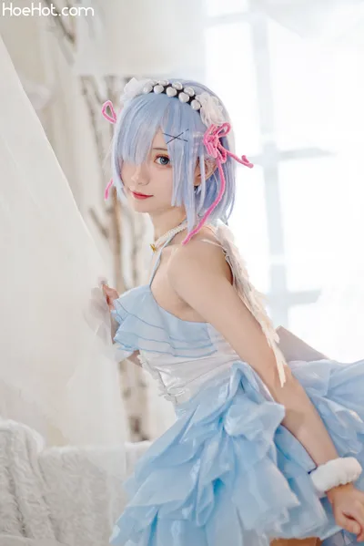 【花柒Hana】NO.01 蕾姆天使 nude cosplay leaked 613639