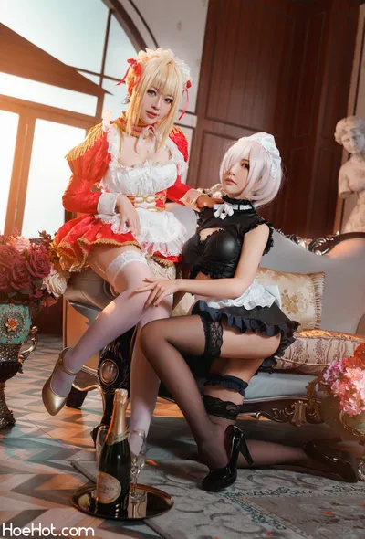 半半子X面饼仙儿 – Kyrielight Maid nude cosplay leaked 520539