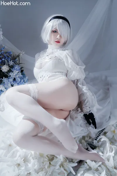 半半子 – Automataヨルハ二号B型 白いドレス nude cosplay leaked 120720