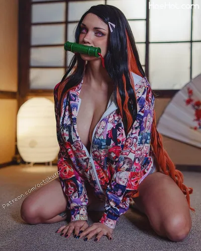 Octokuro - Nezuko Kamado nude cosplay leaked 168618