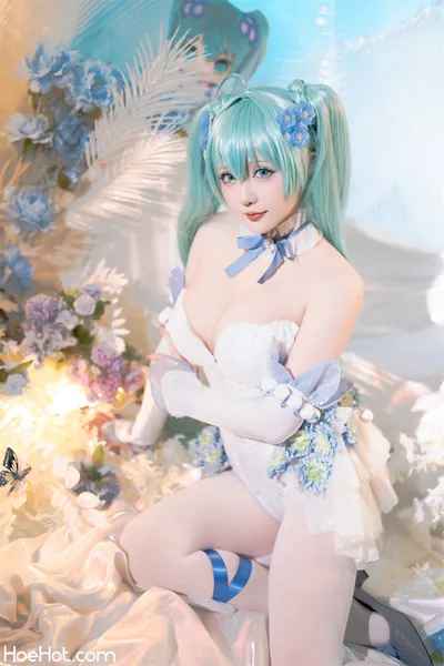 星之迟迟 初音未来粉蝶花精灵 Small nude cosplay leaked 31500