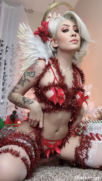 Felicia Vox - XMAS Mercy nude cosplay leaked 372320