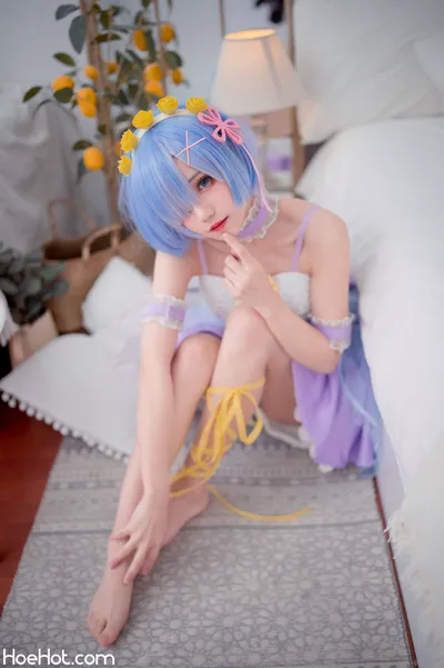 【花柒Hana】NO.02 蕾姆CLEAR DRESS nude cosplay leaked 613480