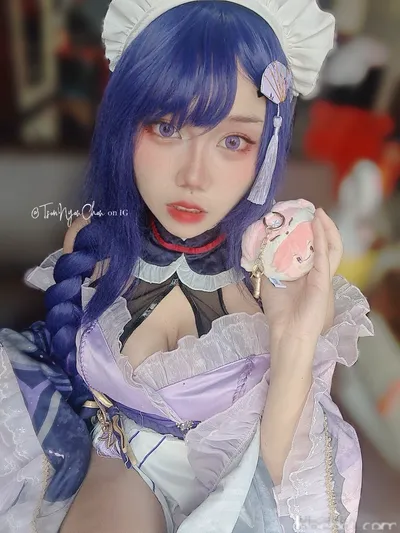 Tsunnyanchan - Maid Raiden Shogun nude cosplay leaked 25039