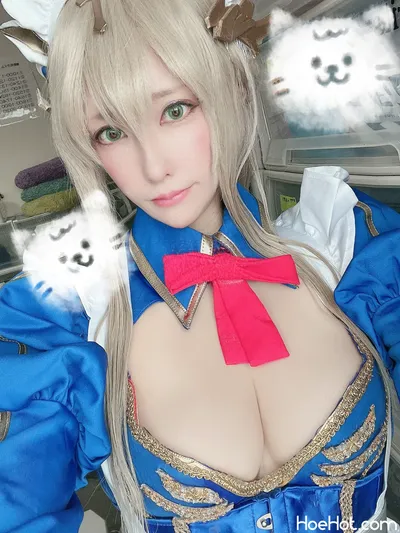 [林檎蜜紀] 👑乳上メイドでおっぱいもお尻もいっぱいな日💙 (with Mov) nude cosplay leaked 348176