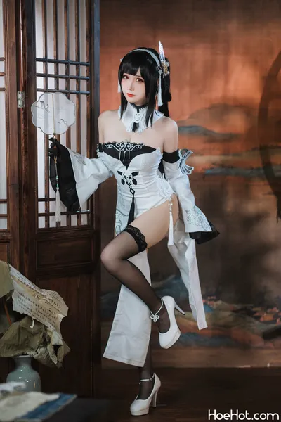 焖焖碳 碧蓝航线 鎮海 白黑礼服 nude cosplay leaked 161549