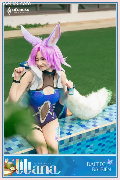 Arena of Valor Cosplay Liliana seaside surfer nude cosplay leaked 54832