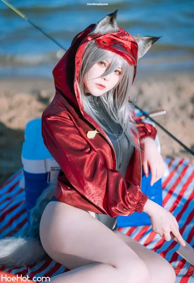 [百合魔女] 明日方舟 轻风 LB01 红 Arknights Light Breeze nude cosplay leaked 246974