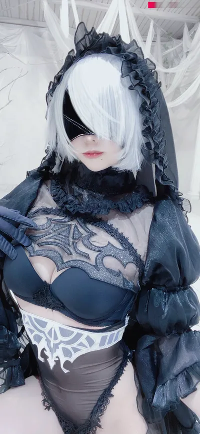 Glossy Rabbit - Bride 2B nude cosplay leaked 5767