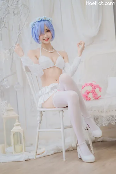 [木绵绵OwO] 蕾姆婚纱 nude cosplay leaked 128293