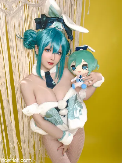 [Hoshilily] September 2023 Plan A - Hatsune Miku BiCute Bunnies (White Bunny Version) nude cosplay leaked 162163