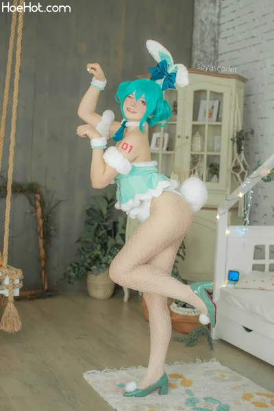 Saya Scarlet - Hatsune Miku BiCute Bunnies White nude cosplay leaked 572913